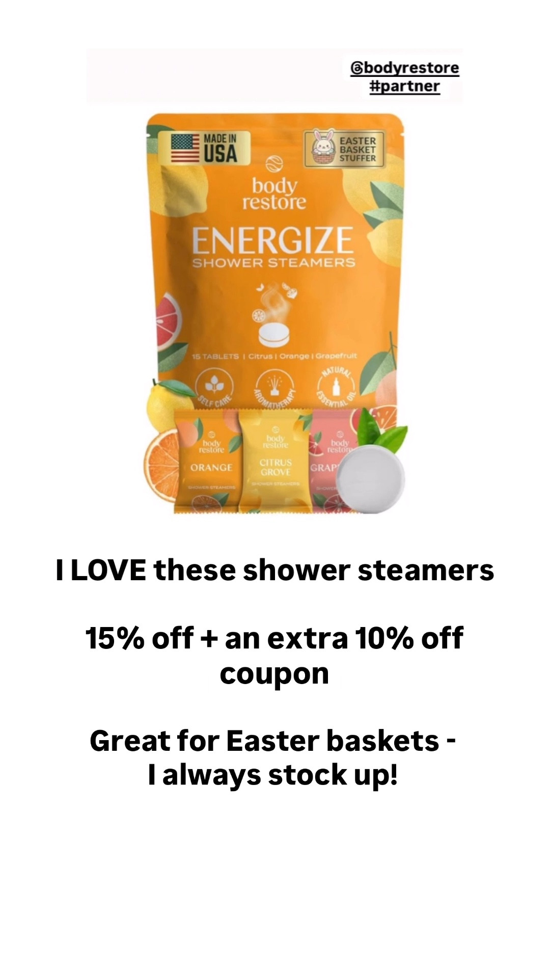 You know how much I love these shower steamers and everything from Body Restore is on sale right now!

There are 15% off and there is an extra 10% off coupon you can click to apply.

I also linked the other item I’ve grabbed from their sale!

#LTKBeauty #LTKselfcare #LTKSaleAlert