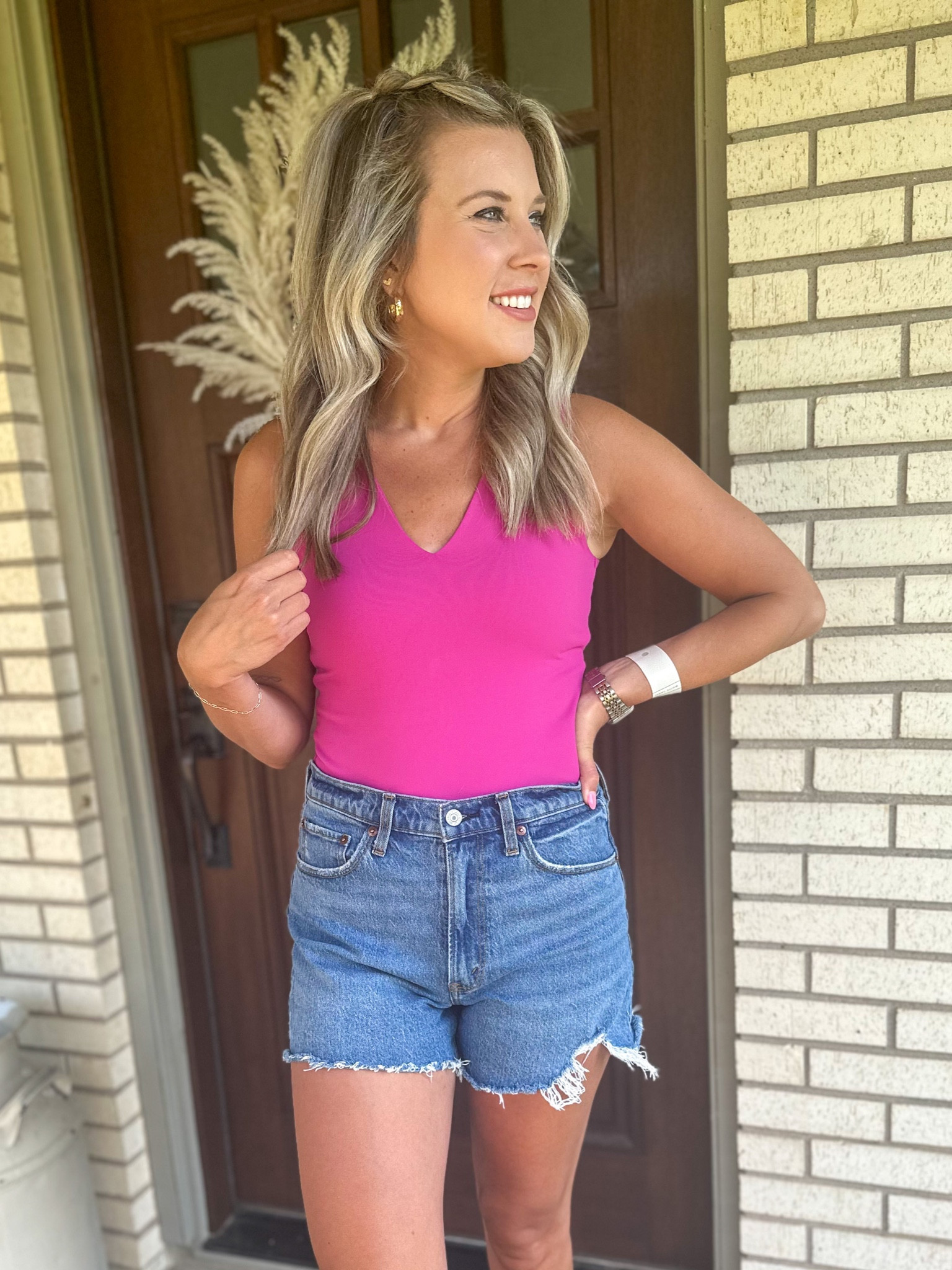 Abercrombie Fit!🔥 

I will not shut up about these shorts! Hands down my favorite! 4” mom shorts is where it’s at for summer!! 

Linked some of my favorite bodysuits as well! 

#LTKunder100 #LTKstyletip #LTKfit