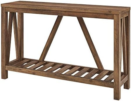 Walker Edison Modern Farmhouse Accent Entryway Table Entry Table Living Room End Table, 52 Inch, Rus | Amazon (US)