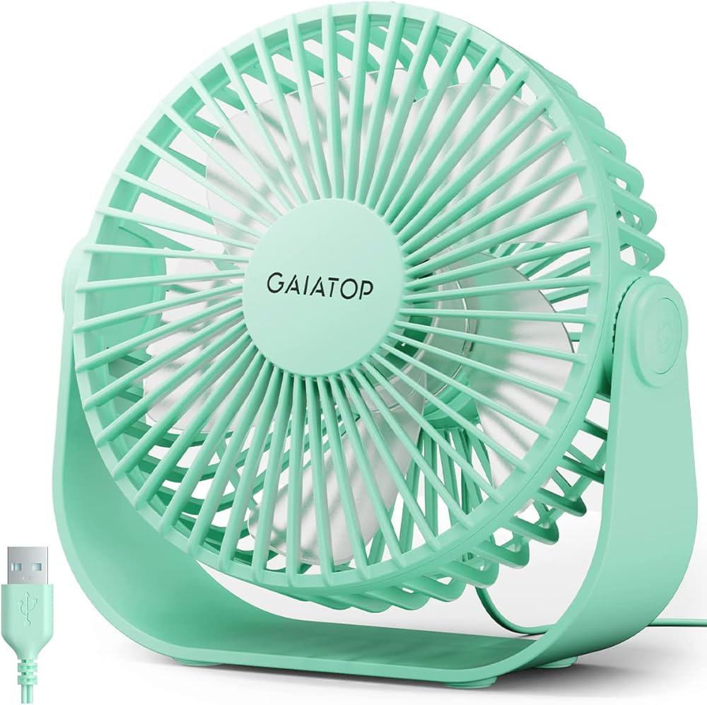 Gaiatop USB Desk Fan, 3 Speeds Portable Small Fan with Strong Airflow, 5.5 Inch Quiet Table Fan, ... | Amazon (US)