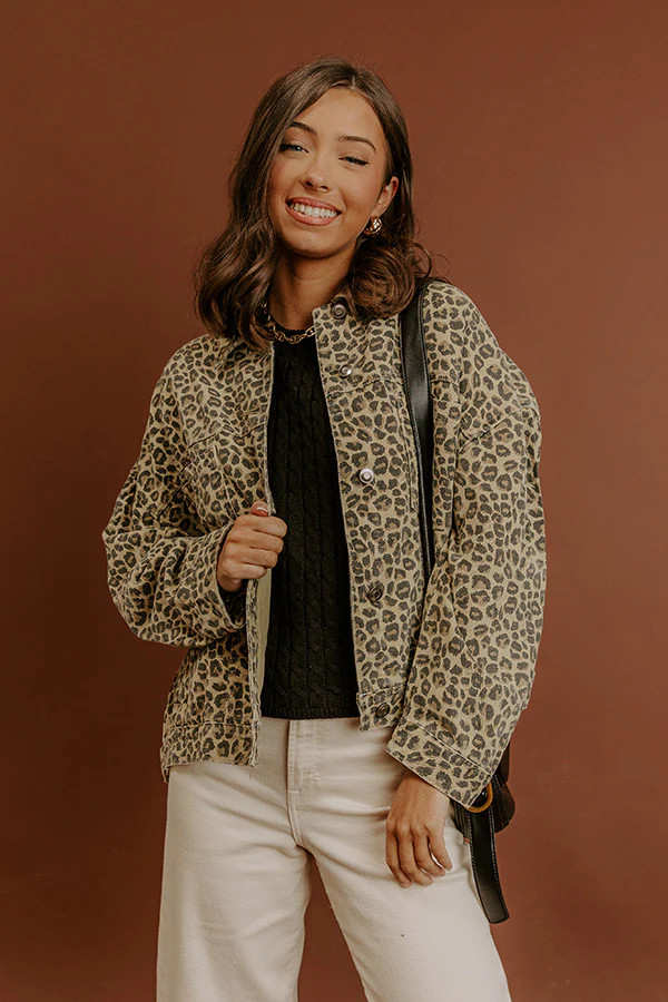 Concrete Jungle Denim Leopard Jacket | Impressions Online Boutique