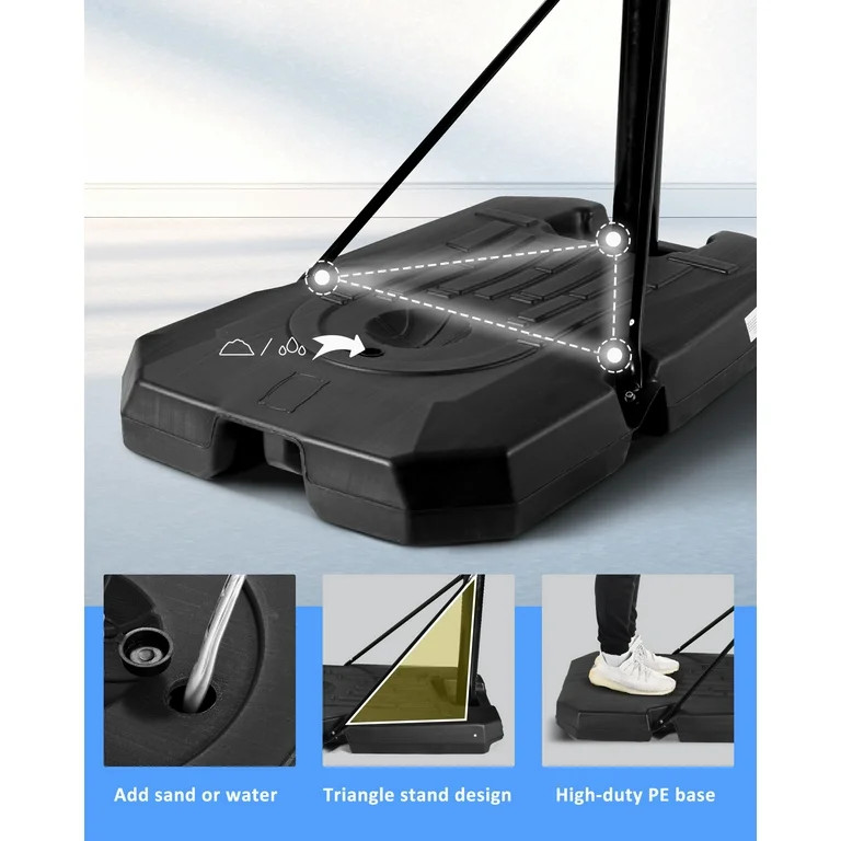 Portable Basketball Hoop Goal Basketball Hoop System Height Adjustable 7 ft. 6 in. - 10 ft. with ... | Walmart (US)