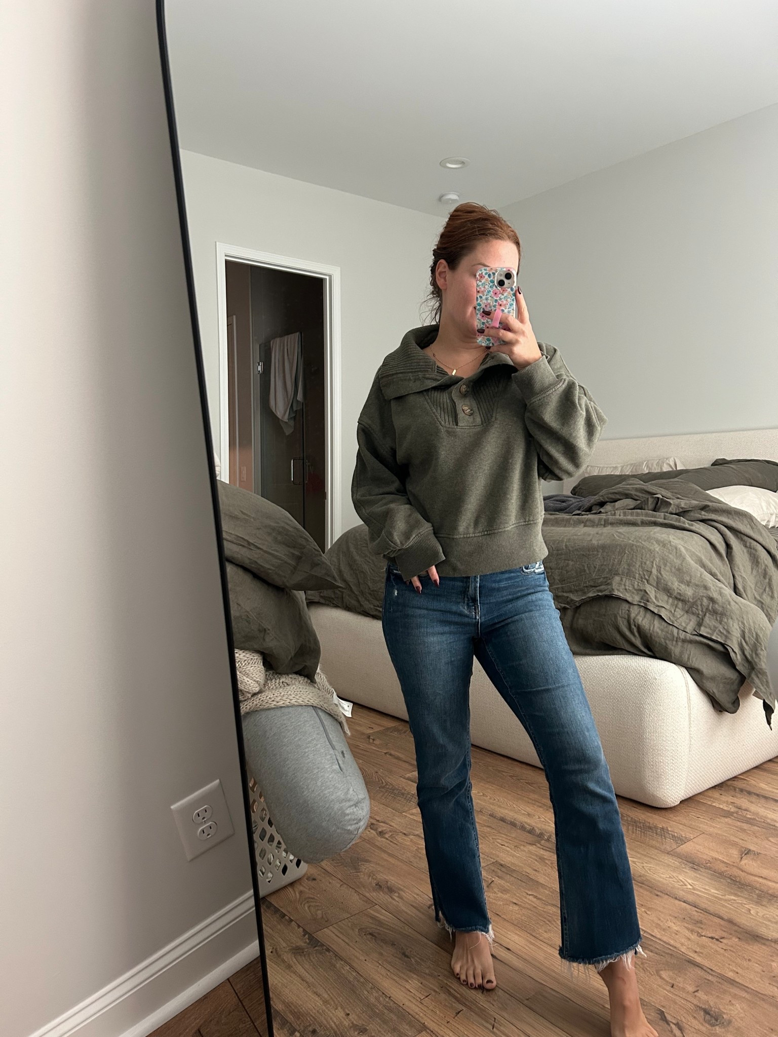 Flying monkey jeans that literally feel like sweats, wearing size 26 for reference! 