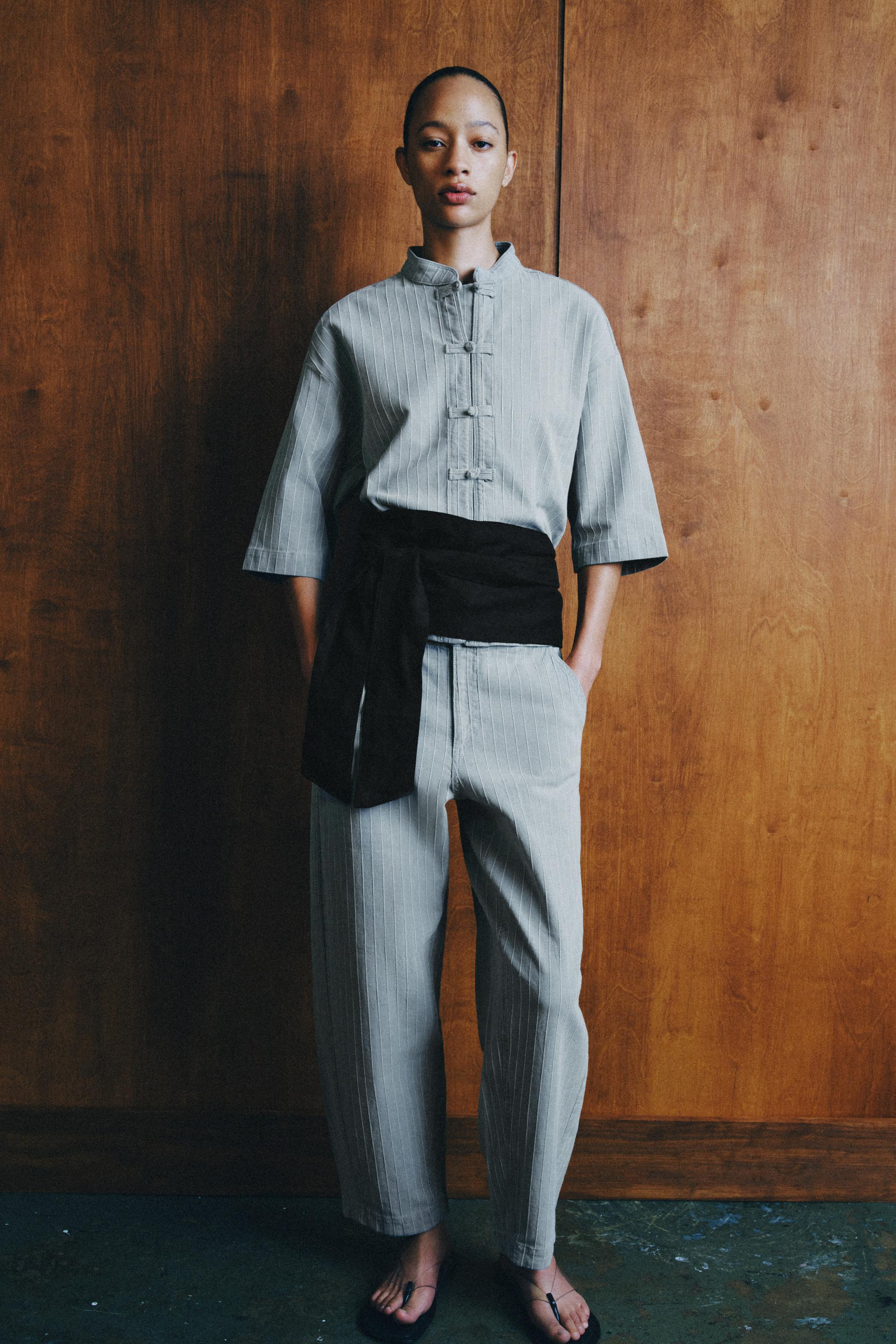 ZW COLLECTION TAPERED HIGH-WAIST STRIPED JEANS | Zara UK