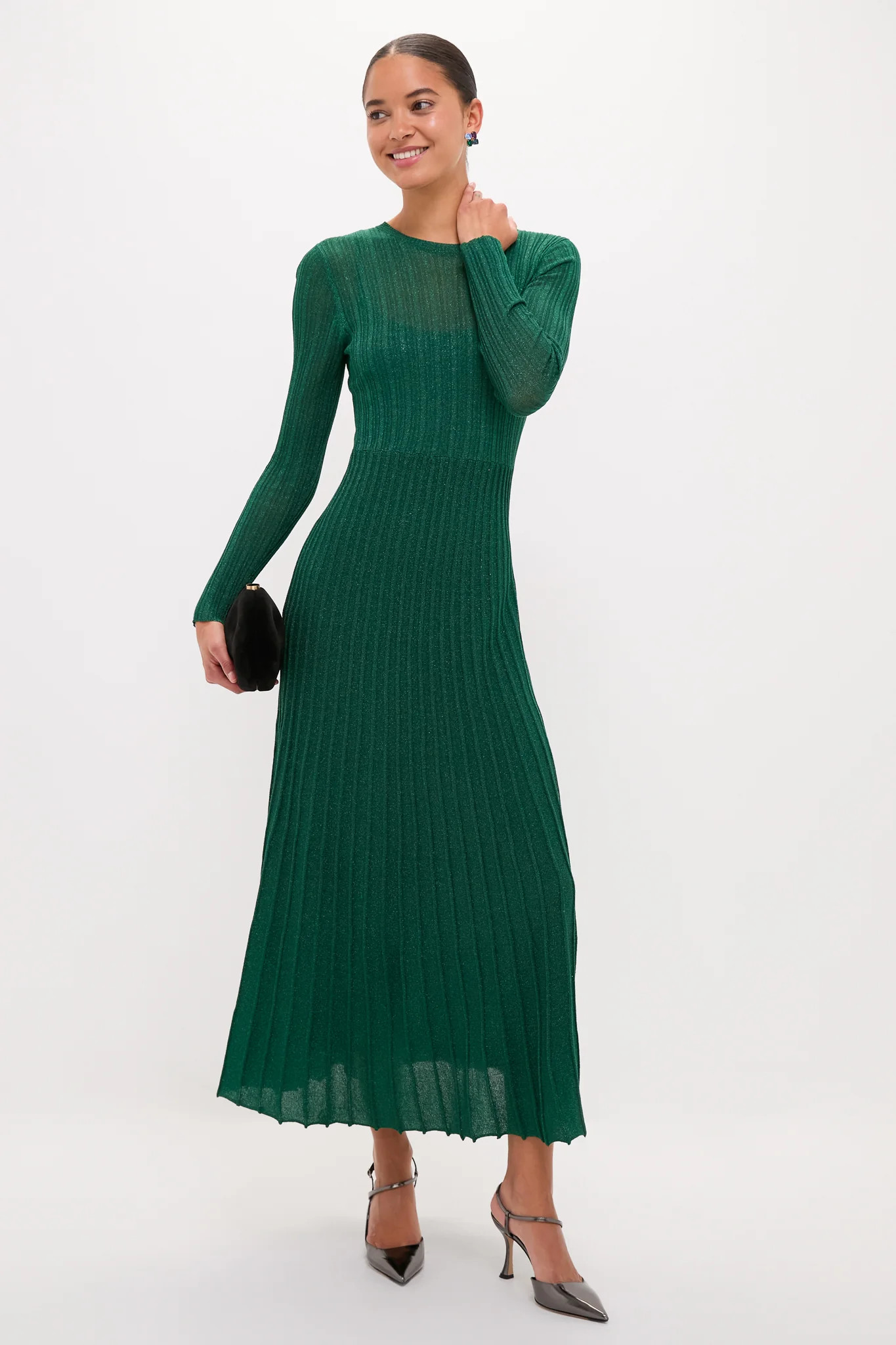 Green Shimmer Knit Cammie Maxi Dress | Tuckernuck (US)