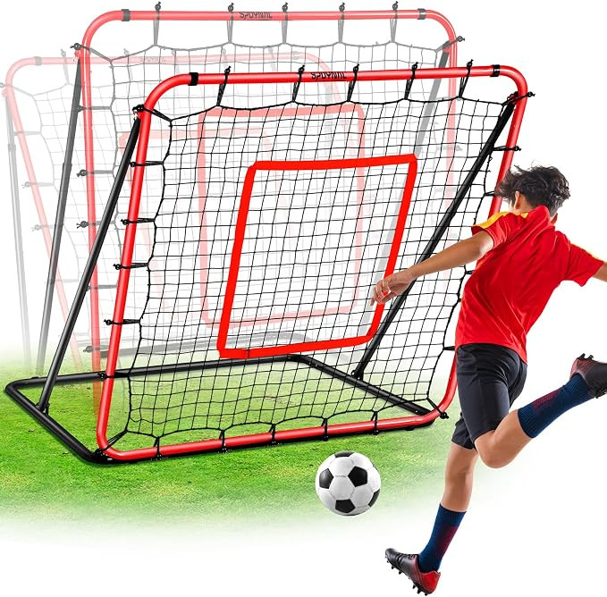 Soccer Rebounder Net & Soccer Training Equipment - 4x4 FT Adjustable Rebound Board for Precision ... | Amazon (US)