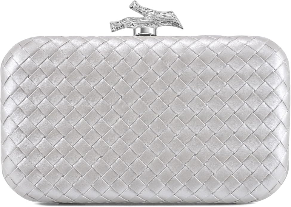 CHUNLI Clutch Purses for Women Evening/Wedding Chic Woven Bag Formal PU Leather Purse Designer Ha... | Amazon (US)