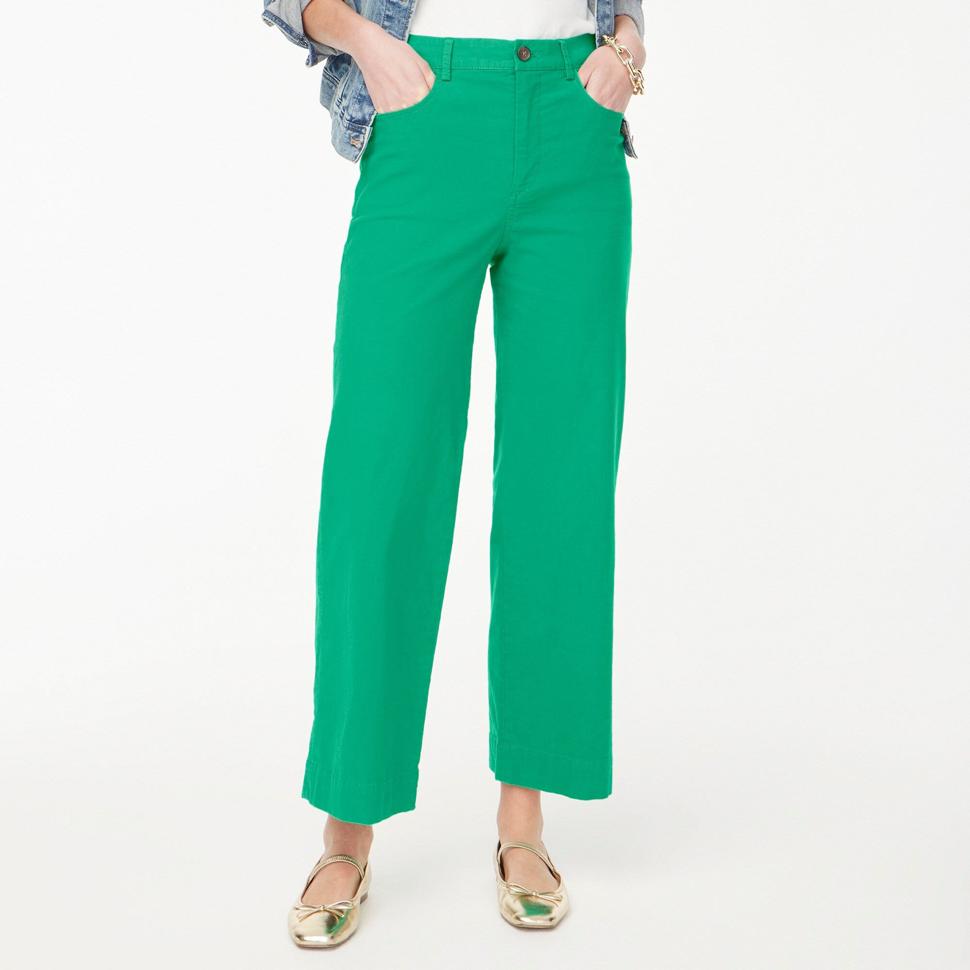 High-rise wide-leg cropped pant | J.Crew Factory