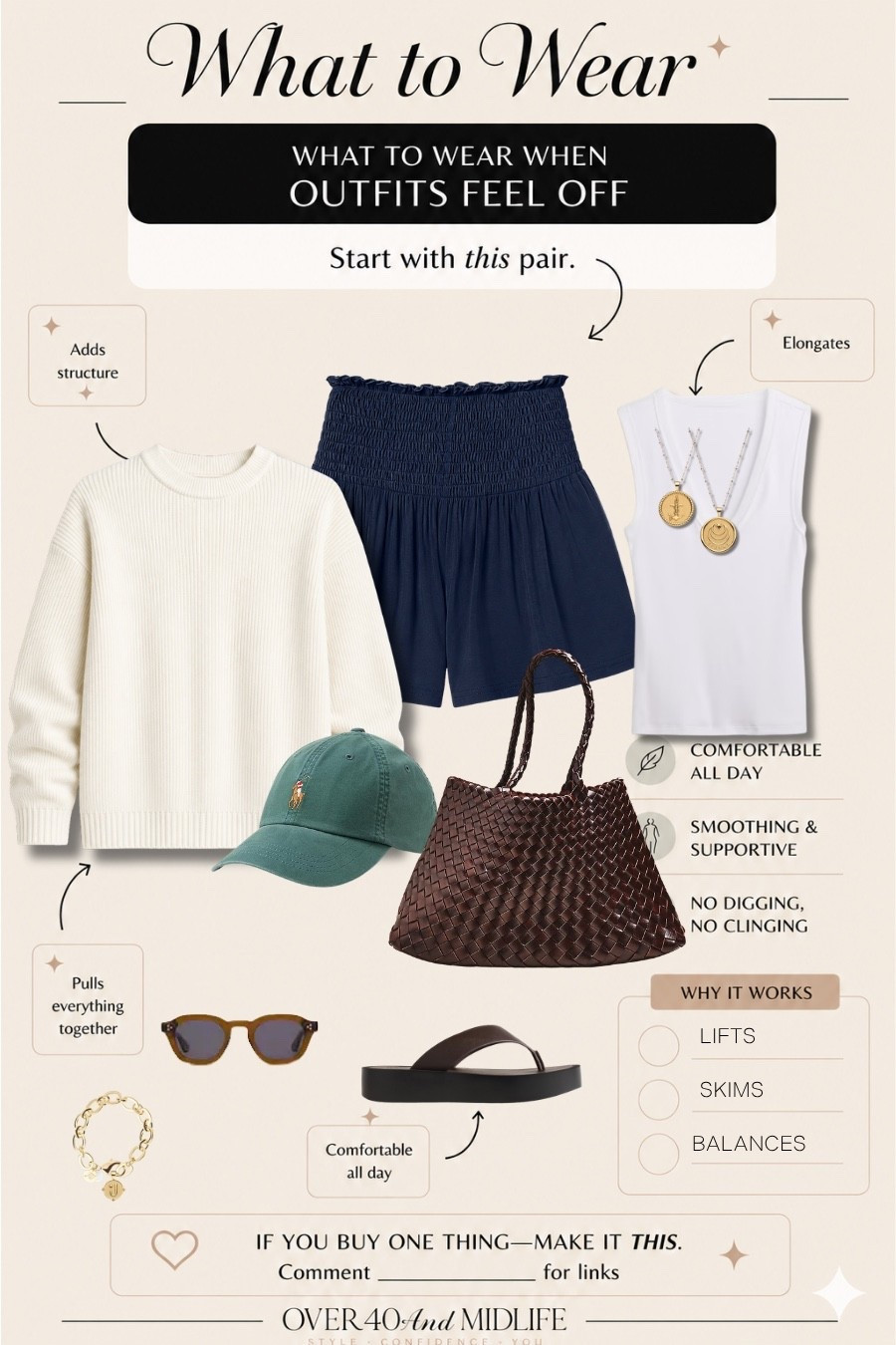 ✨Tap the bell, save and ❤️ for over 40 fashion, midlife style, midsize fashion and luxury looks for less. 

⬇️Sizing information:
Large (size down if in between sizes.) 

The $20 Amazon shorts I can't stop wearing.

Cool. Comfortable. Belly-friendly.

Why they pass the Outfit Physics test:

✔ They skim instead of cling. ✔ The wider leg opening creates balance. ✔ The soft waistband doesn't squeeze the belly. ✔ They move with you, not against you.

Endless ways to style them…

👑"Helping you look good, feel good!" - Lindsey Denver

#LTKOver40 #LTKPlusSize #LTKMidsize

Comment SHOP below to receive a DM with the link to this post on my LTK ⬇ https://liketk.it/6eKMg