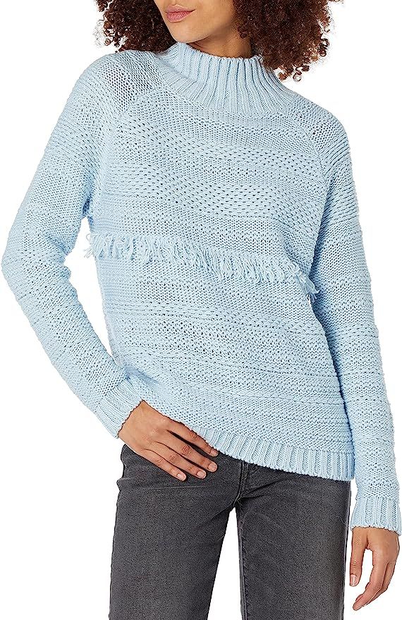 Cable Stitch Women's Mixed Stitch Turtleneck Sweater | Amazon (US)