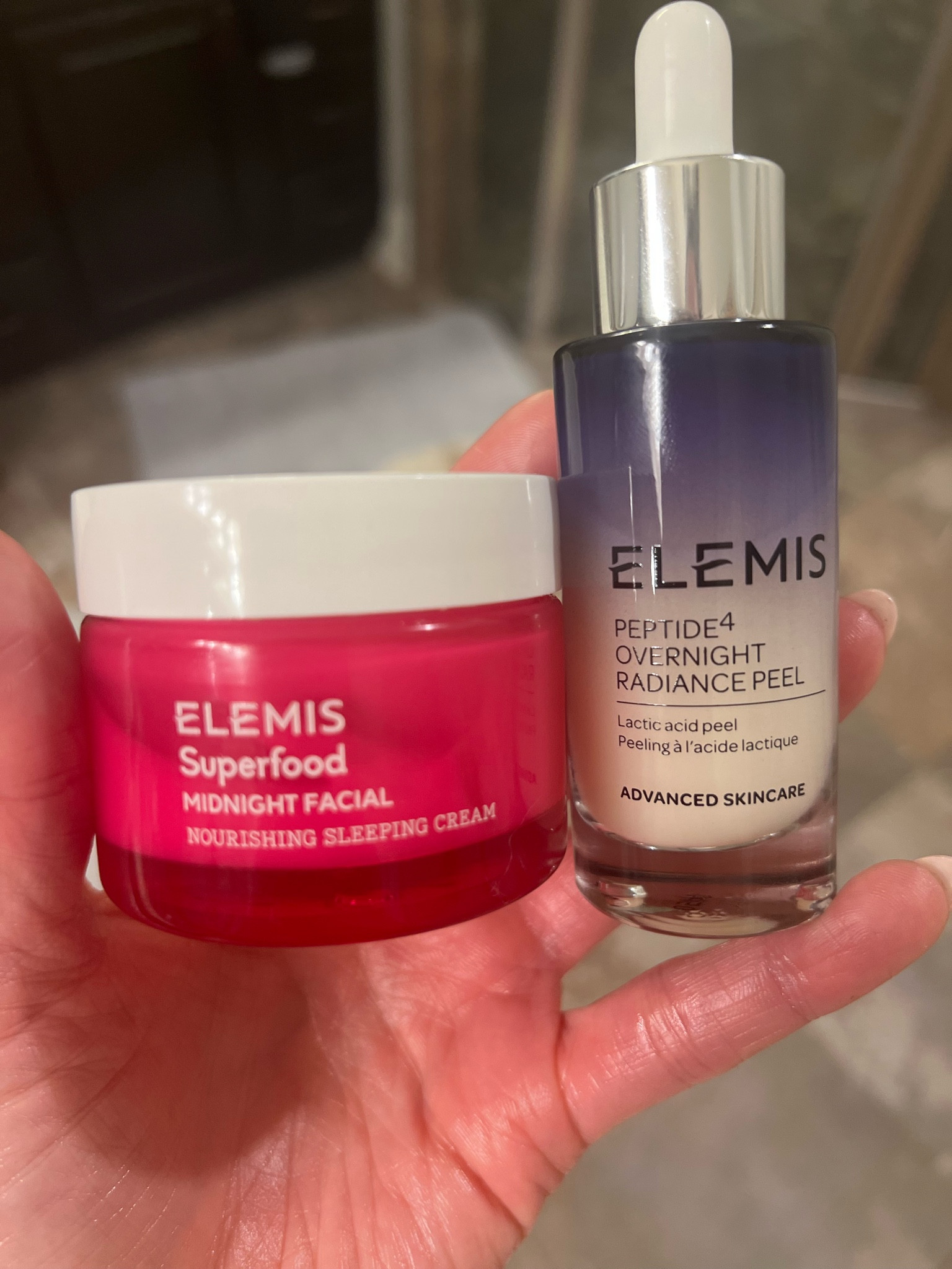 My skincare combo last night! This Elemis overnight peel is made with lactic acid and it did not tingle or irritate my skin! 

#LTKunder100 #LTKbeauty