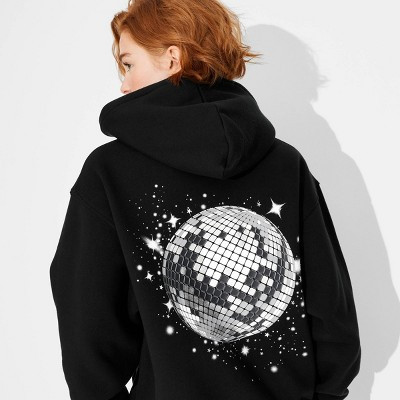 Women's Perfect Hoodie Sweatshirt - Wild Fable™ Black Disco Ball L | Target