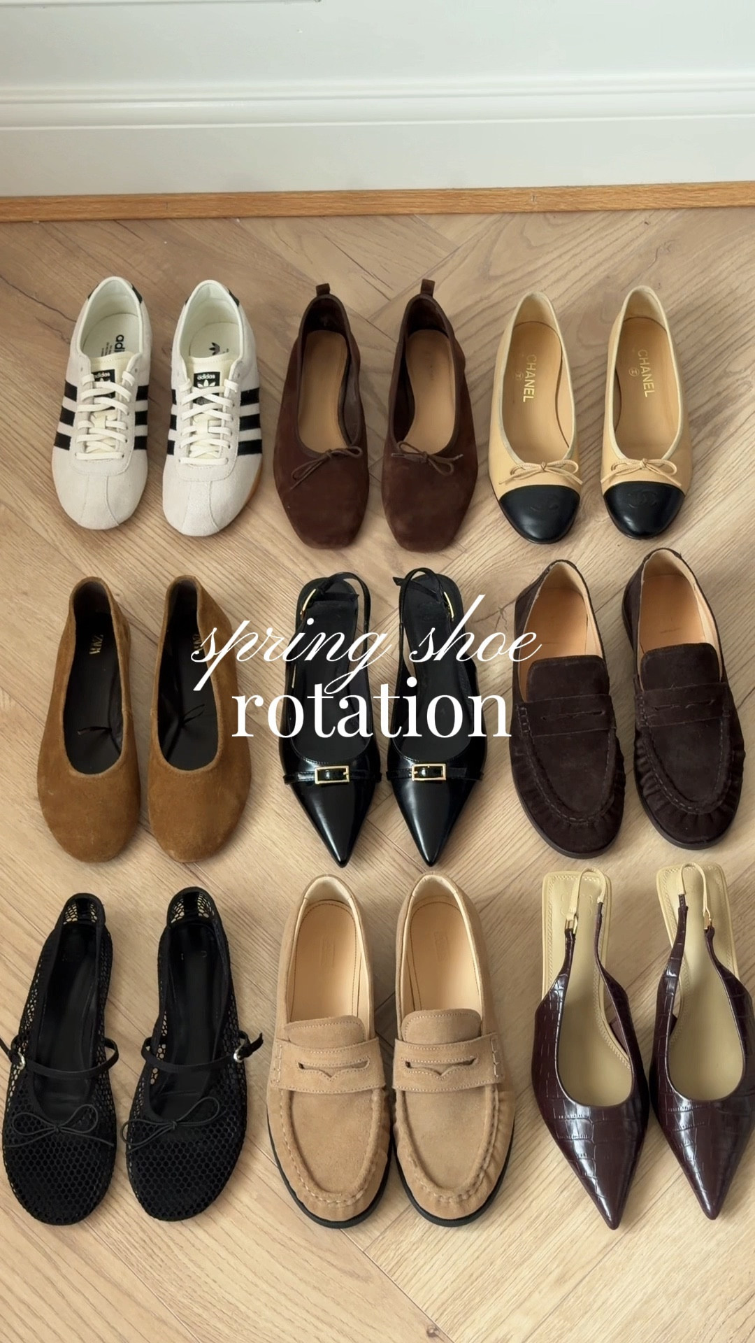 My spring shoe rotation 🤎

Slim trainers, adidas Tokyo trainers, suede ballerinas, suede loafers, court shoes, mesh ballet flats 

#LTKshoes #LTKuk #LTKspring