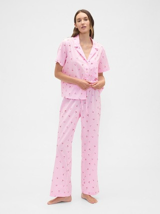Print Poplin PJ Pants | Gap Factory