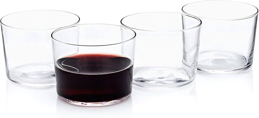 HISTORY COMPANY Spanish Chatos “Copita-Size” Stemless Bodega Wine Drinking Glass 4-Piece Set ... | Amazon (US)
