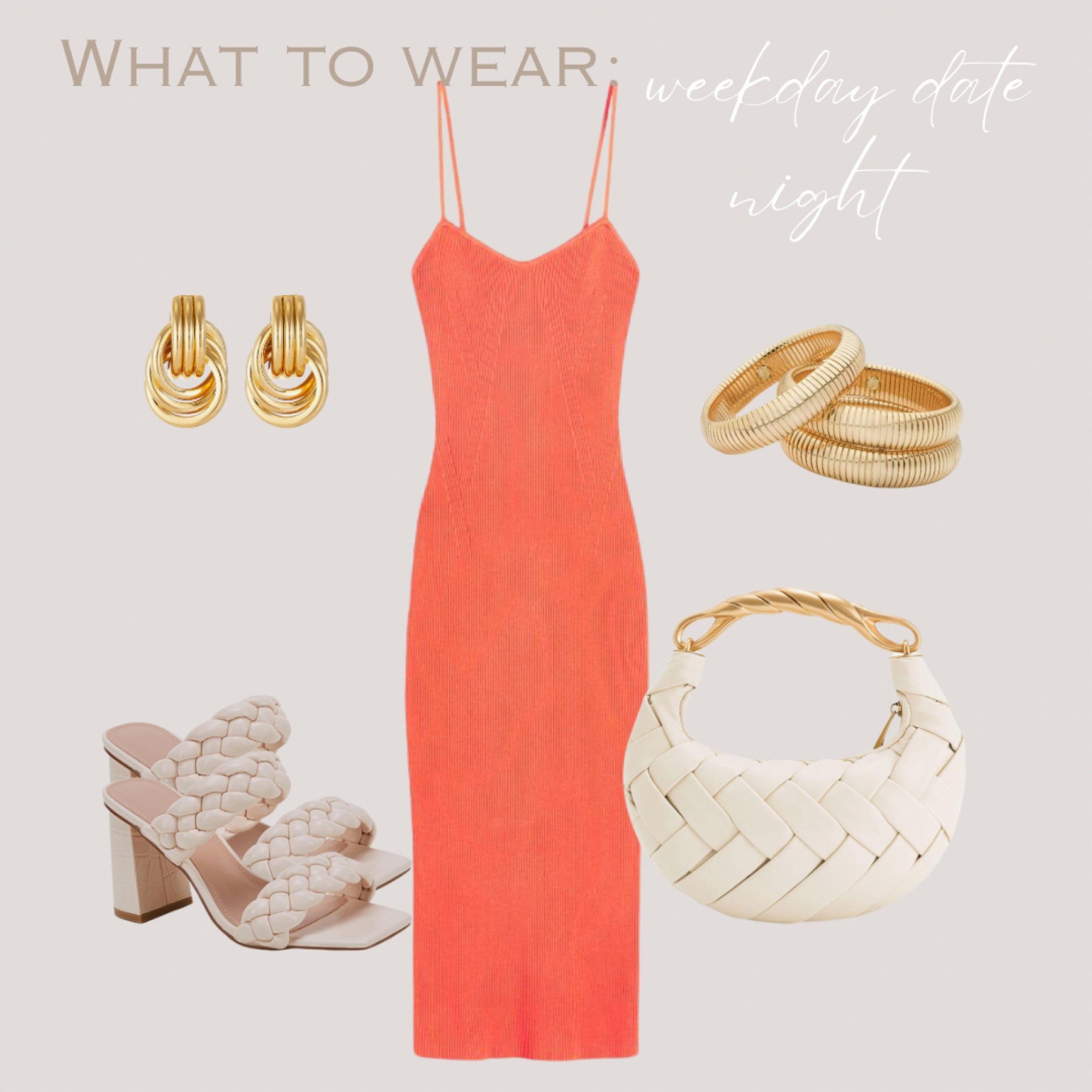 What to wear: weekday date night 


Rib knit slip dress, braided heels, gold knot earrings, gold bangles, nude handbag 

#h&m #amazon 

#LTKSeasonal #LTKStyleTip