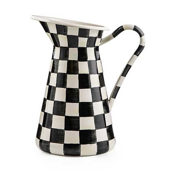 Courtly Check Enamel Practical Pitcher - Large | MacKenzie-Childs