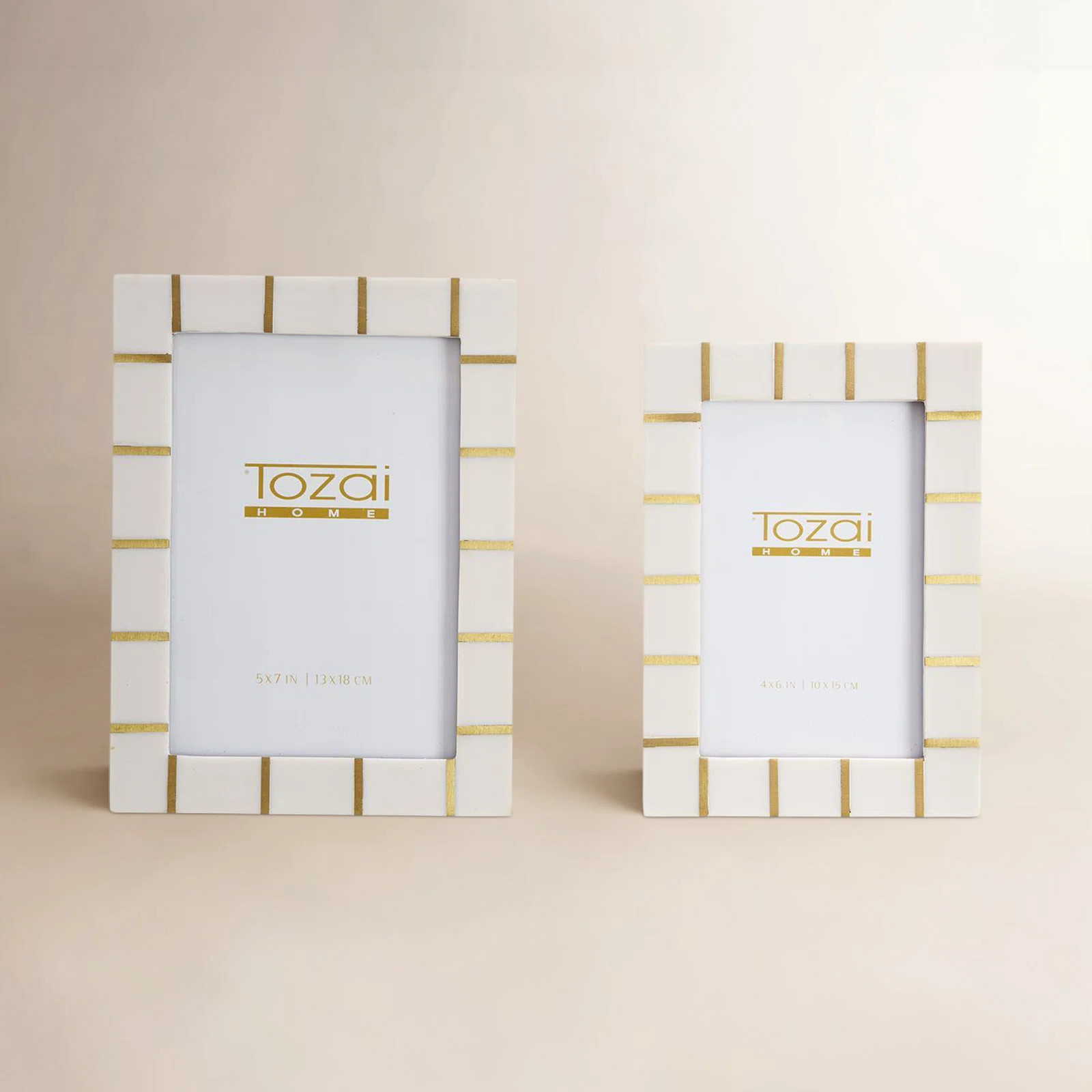 Lines Set Of 2 Brass Lines Photo Frame | Wayfair North America