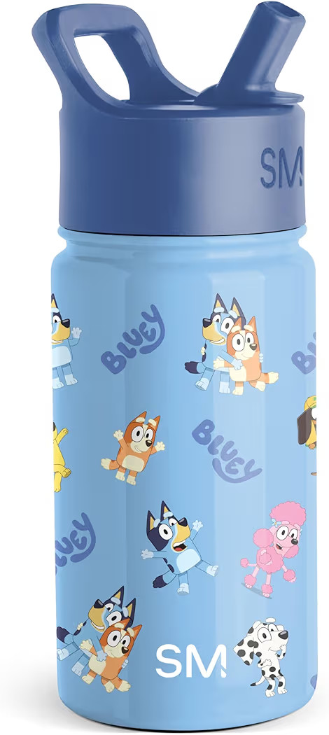 Simple Modern Kids Summit Water Bottle with Straw Lid |Bluey 14oz Stainless Steel Cup Insulated T... | Amazon (US)