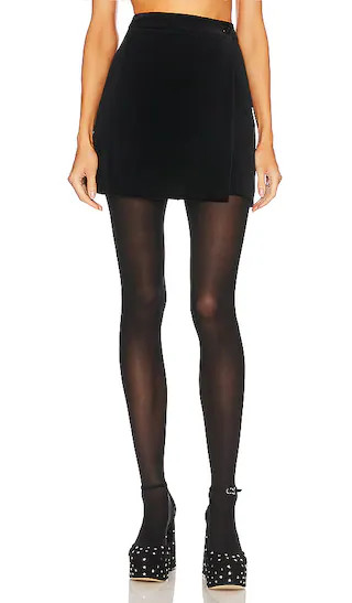 Theory Cl Wrap Mini Skirt in Black. - size 0 (also in 00, 10, 2) | Revolve Clothing (Global)