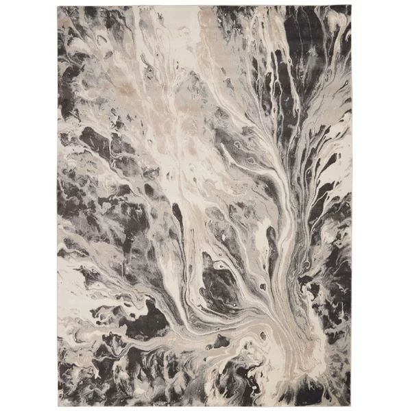 Abstract Charcoal Area Rug | Wayfair North America