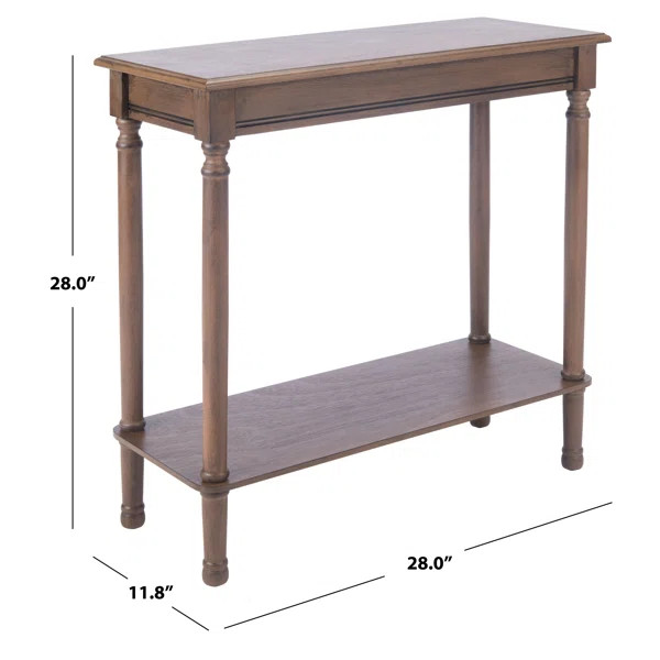 Elegant Hemenway 28'' Console Table – Neutral Finish, Turned Legs & Functional Lower Storage Sh... | Wayfair North America