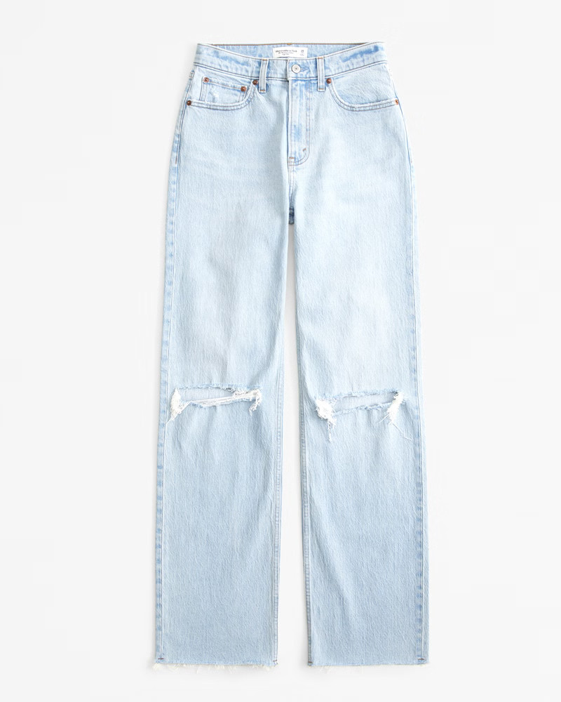 Curve Love High Rise 90s Relaxed Jean | Abercrombie & Fitch (US)