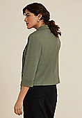 Textured Versa Open Front Cropped Blazer | Maurices
