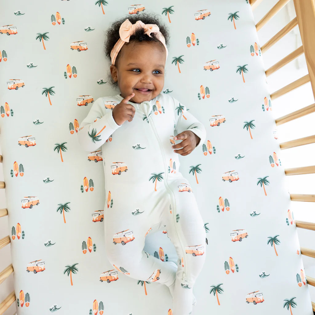 Zippered Footie in Dew Surf | Kyte BABY