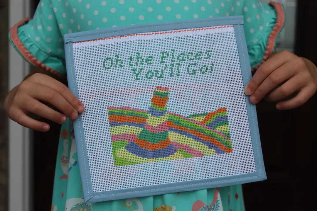 Oh the Places You\u2019ll Go Needlepoint Canvas | 13 Mesh Handpainted Needlepoint | Graduation Gi... | Etsy (Global)