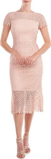 Kay Unger Tatum Floral Lace Midi Cocktail Dress | Nordstrom | Nordstrom