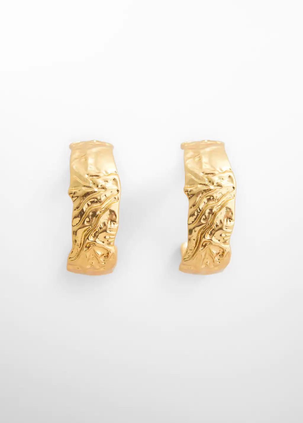 Textured hoop earrings | MANGO (UK)