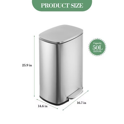 Kitchen trash can, touchless trash can, soft-close lid bin, suitable for bedrooms, living rooms, and offices | Target