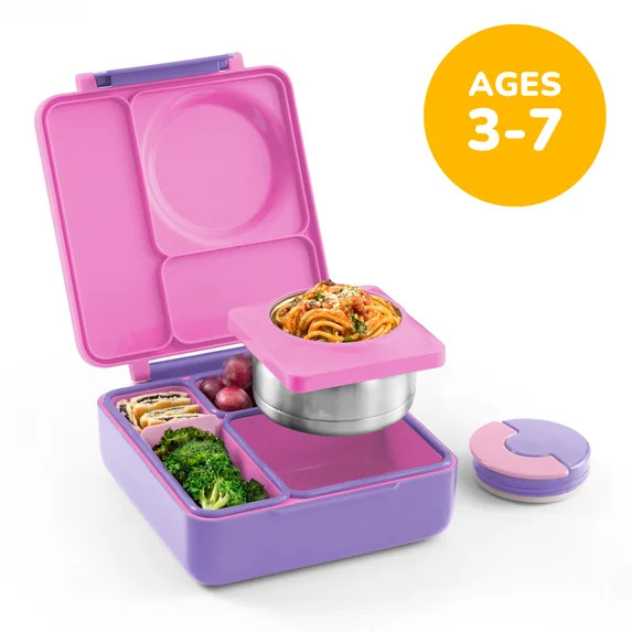 OmieBox Bento Box for Kids - Insulated Lunch Box with Leak Proof Food Jar - Unicorn Pink | Walmart (US)