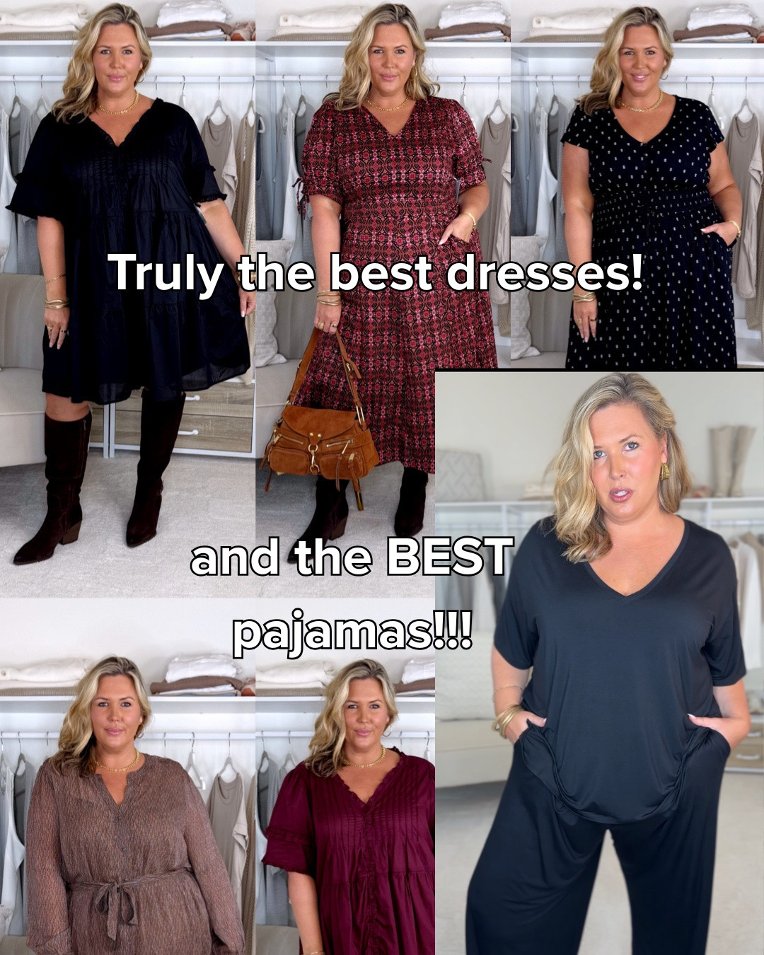 All dressss get your regular size but the solids I sized down to 1x! Pajamas size up I’m in 3x

#LTKSaleAlert #LTKPlusSize #LTKMidsize
