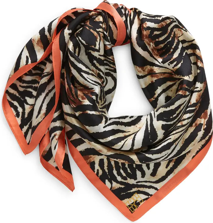 BCBG Zebra Stripe Silk Square Scarf | Nordstromrack | Nordstrom Rack