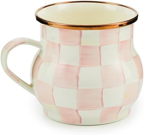 MACKENZIE-CHILDS Enamel Mug, Cute Enamelware Coffee and Tea Mug, Unique Drinkware, 16 Ounces, Pin... | Amazon (US)