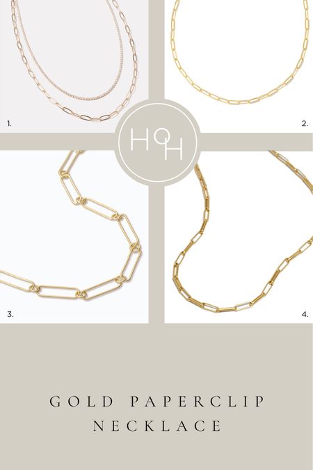 Fall Fashion 2023 the jewelry edition. I love layering necklaces and these gold paperclip necklaces are trending for fall. Plus they are all pretty good Tiffany dupes. #goldnecklace #tiffanydupe #paperclipnecklace 

#LTKover40 #LTKfindsunder100 #LTKfindsunder50