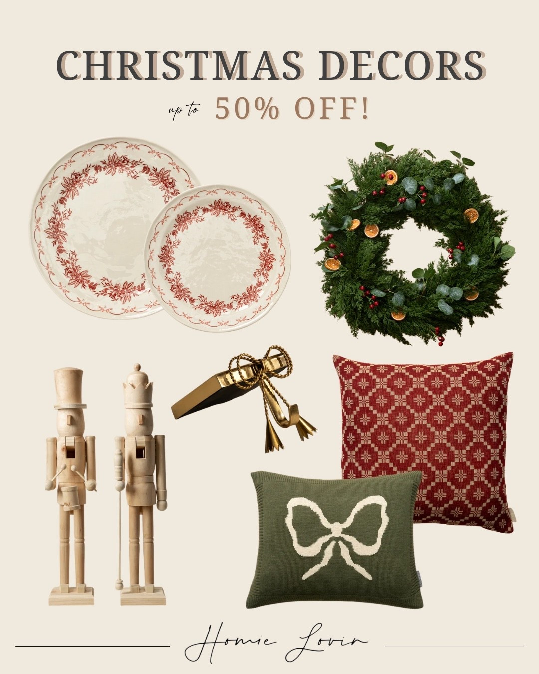 50% off these holiday decors from McGee & Co! Limited time only!

home decor, interior design, Christmas decor, wreath, nutcrackers, throw pillow #StudioMcGee #McGeeandCo 

#LTKHome #LTKFindsUnder50 #LTKHoliday