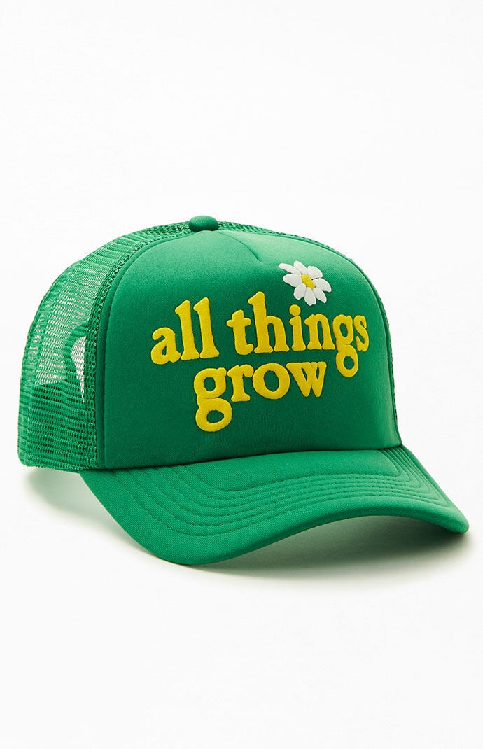Hello Sunshine Womens All Things Grow Trucker Hat - Green | PacSun