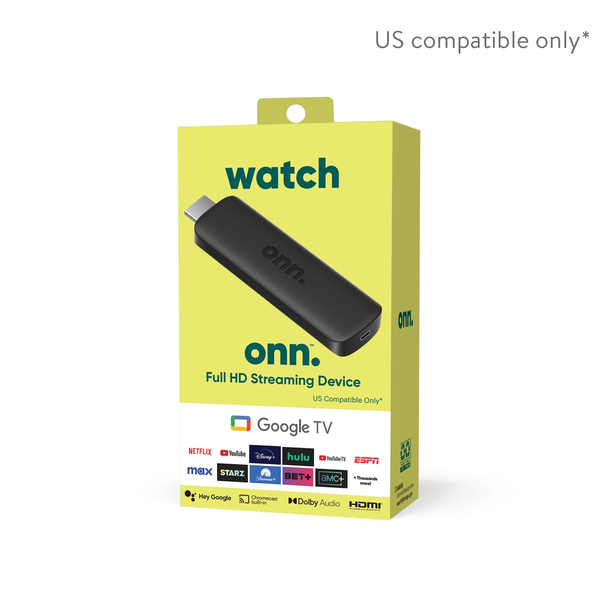 onn. Google TV Full HD Streaming Device (New, 2023) | Walmart (US)