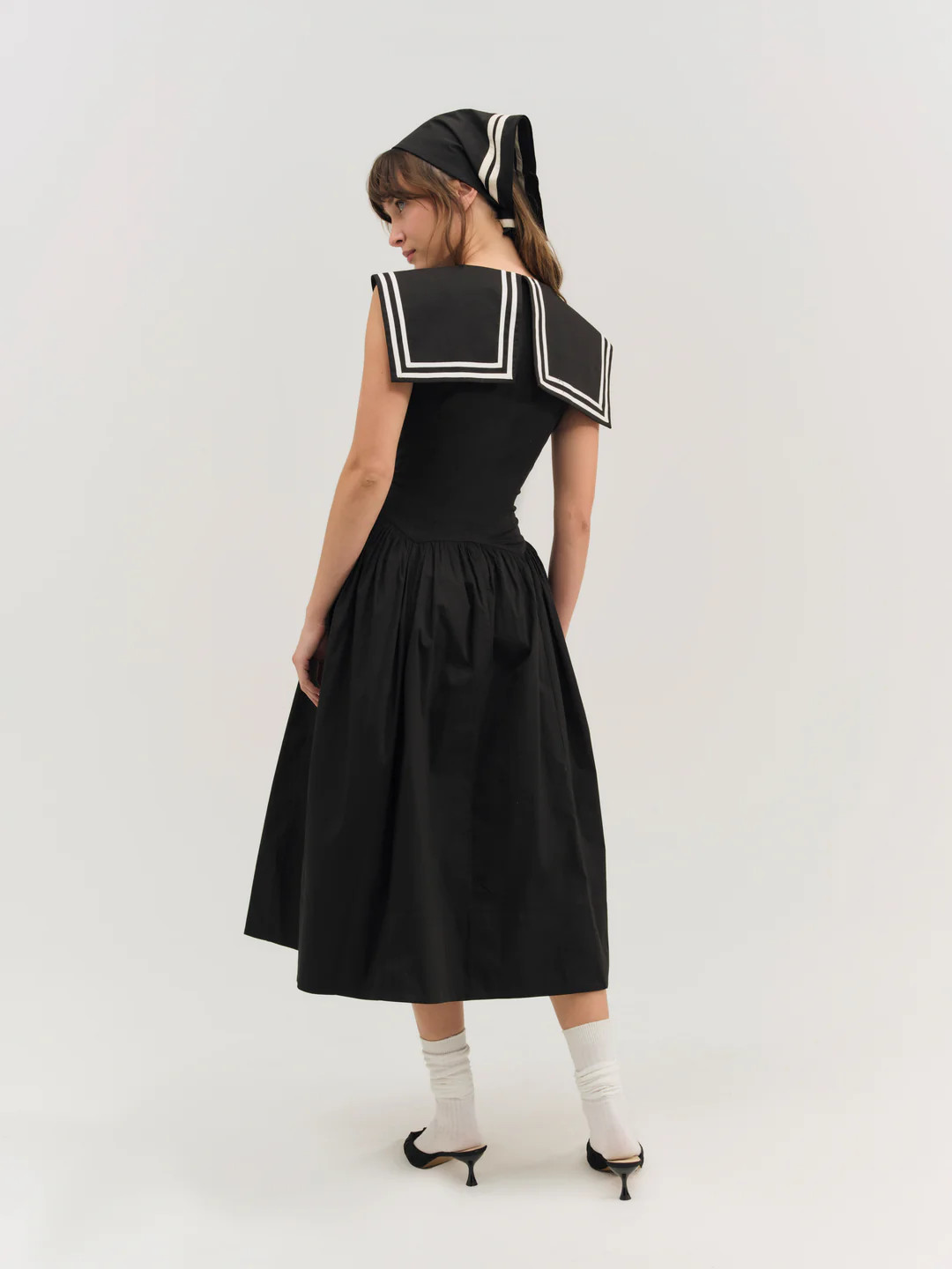 Helena Poplin Collared Midi Dress | For Love & Lemons