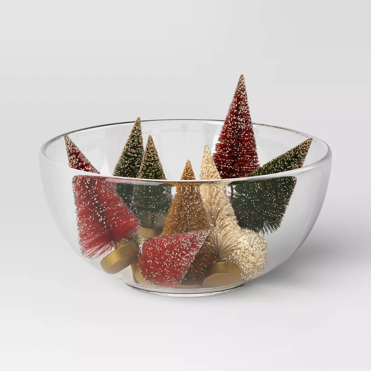 Mini Bottle Brush Christmas Tree Filler Set Red/Green/Ivory - Threshold™ | Target