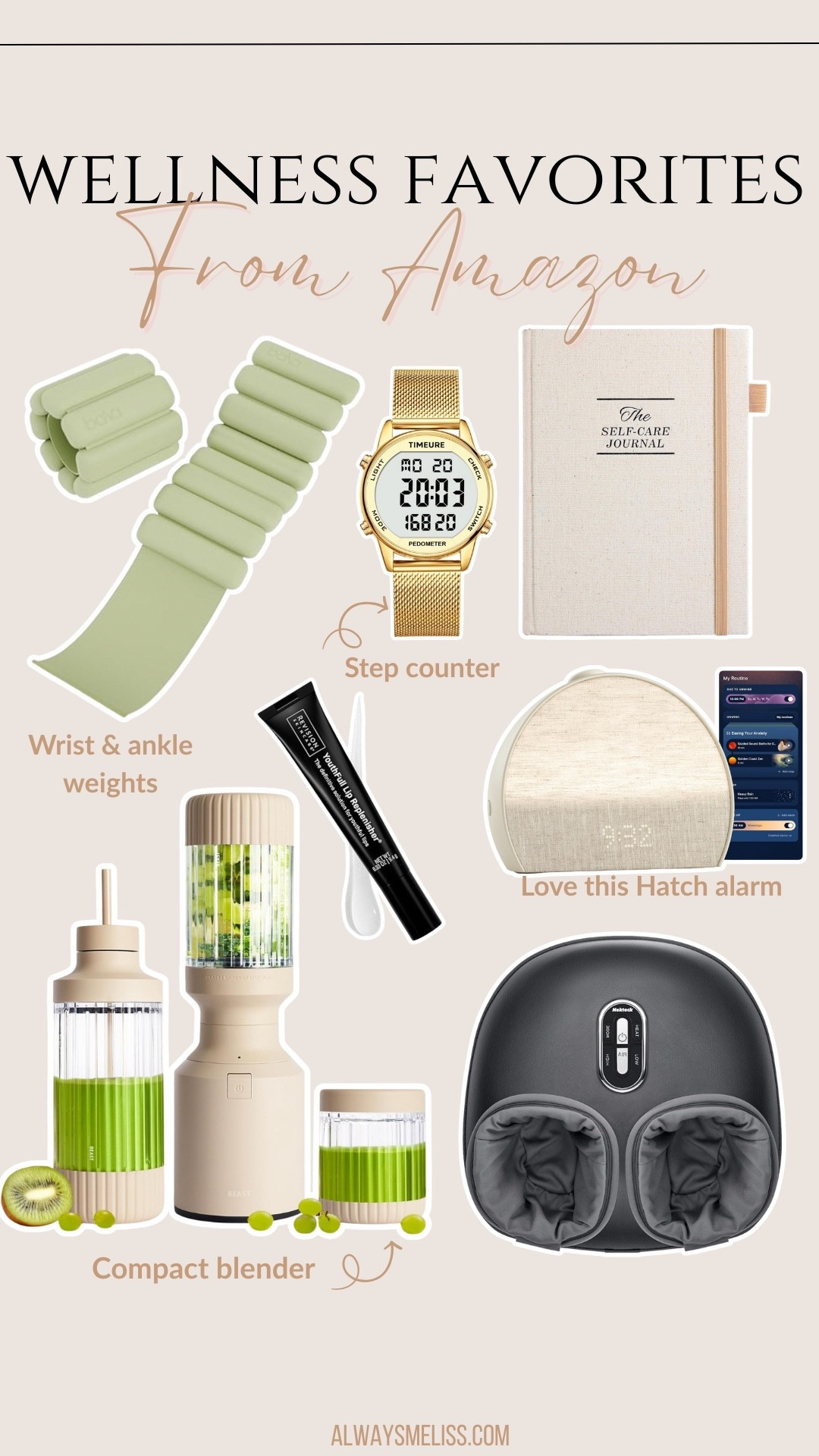 Rounding up some of my favorite wellness picks! Love the step counter.

Blenders 
Wellness
Health 

#LTKfitnessgoals #LTKActive #LTKSeasonal