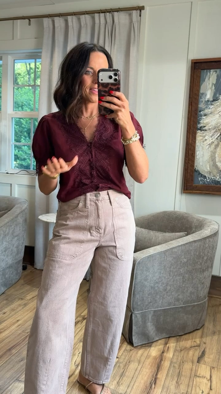 This color combo 😍 The burgundy top with these jeans is SO pretty for fall and looks way more expensive than Target. Such an easy outfit to throw on and still feel put together! Wearing an XS 🤎

#TargetFinds #TargetStyle #TargetFashion #FallOutfit #FallFashion #AffordableStyle #LTKStyle