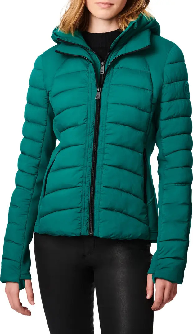 Bernardo Hooded Quilted Water Repellent Jacket | Nordstrom | Nordstrom