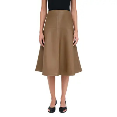 Marcella Lexi Faux Leather A-Line Skirt in Taupe at Nordstrom, Size X-Small | Nordstrom