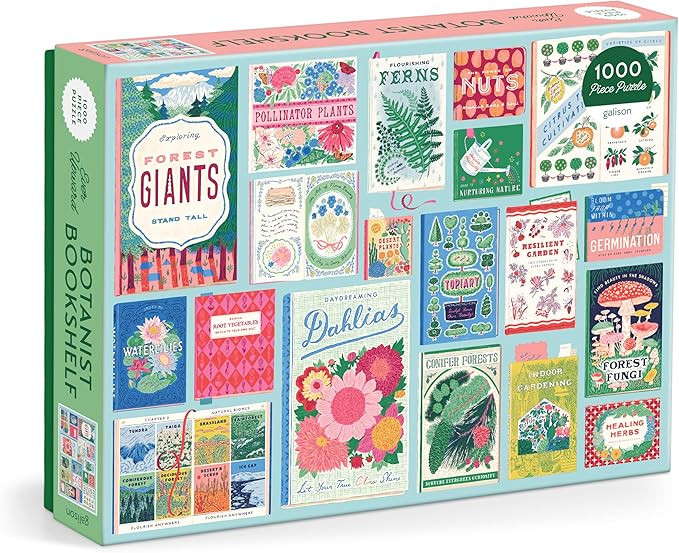 Galison Ever Upward Botanist Bookshelf – 1000 Piece Jigsaw Puzzle Featuring Beautiful Artwork o... | Amazon (US)