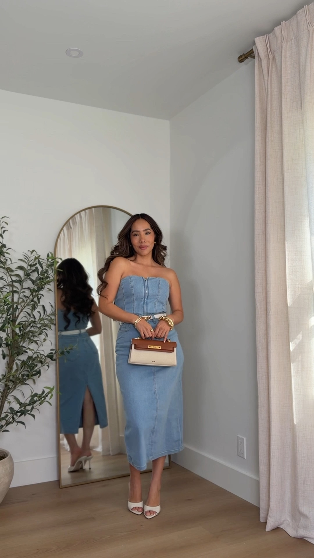 Denim dress outfit inspo! @Express 
wearing size xsmall 

#LTKPetite #LTKgrwm #LTKootd