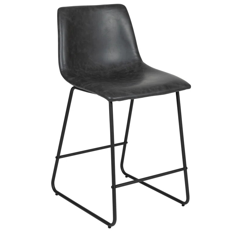 Liekele Commercial Grade LeatherSoft Upholstered Bar & Counter Stools | Wayfair North America